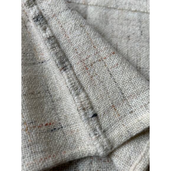 Handwoven by Gretchen one of one top shoulder button close tan cream size S - Picture 12 of 16